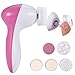 Redxiao Beauty Care Massager, 5 In 1 MultiFunction Detachable Electric Face Cleanser Massager Body Cleaner Brush Massaging Tool