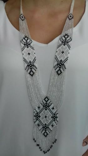 Collier ukrainien Gerdan fait main en perles de rocaille multicolores LKBEADS