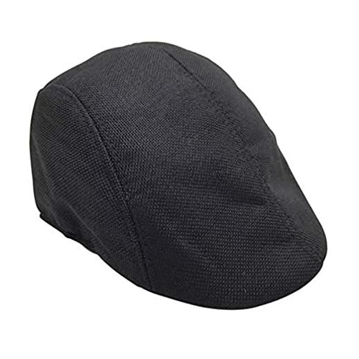 VALICLUD Boina de Vendedor de Periódicos de Lino para Hombre Gorra Plana de Invierno Gorra de Conducción de Hiedra Irlandesa Gorra de Golf de Tweed en Espiga Gorra de Pico de Pato