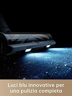 DREAME R20 Aspirapolvere senza fili, Aspirazione Potente 22,000PA/190AW, Autonomia 90min, Individuazione Sporco, Schermo LED, Luci LED Blu, Anti-Groviglio, Pulizia Casa, Peli di Animali Domestici