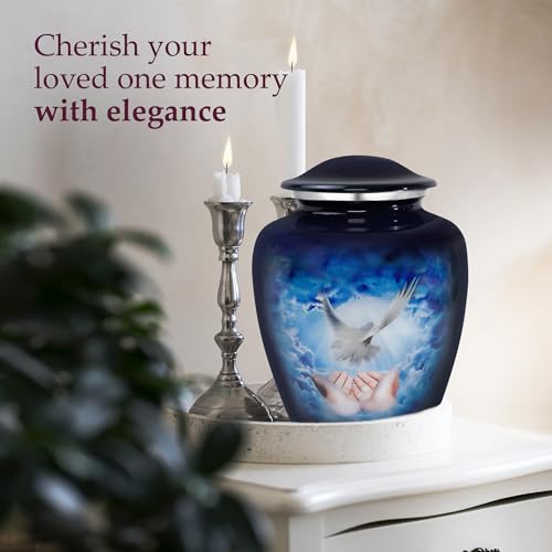 image for Trupoint Memorials Cremation Urns for Human Ashes, Decorative Burial U