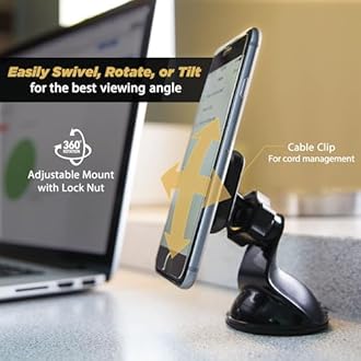 Scosche MAGWSM-10PKFLT MagicMount Magnetic Suction Cup Phone Mount for Car Dashboard or Windshield, 360° Adjustable Magnet Head, Universal Cell Phone Holder for iPhone, Samsung & More (Pack of 10)