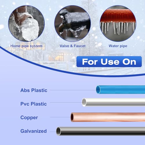 Image of 3FT-160FT Heat Tape for Water Pipes, -40F Deicing Pipe Heat Cable,Electric Heating Cable Pipe,Frezze Protection for Heat Trace Cable for Metal, Plastic Home Pipes,Gutter,120V 5W /ft（6FT）