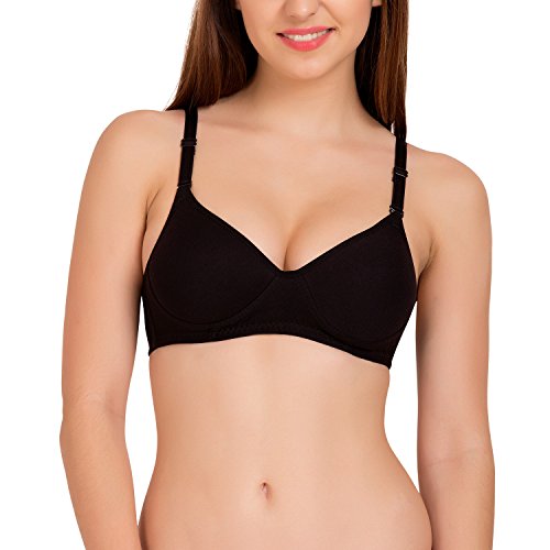 Image of Tweens - Medium Padded Cotton Rich Bra - Full Coverage, Seamless, Multiway Straps, Wirefree Everyday T-Shirt Bra