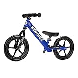 Strider 12” Sport Bike, Blue - No Pedal Balance Bicycle for Kids 1 to 4 Years - Includes Safety Pad, Padded Seat, Mini Grips & Flat-Free Tires -...