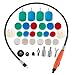 SPTA Mini Detail Polisher Shaft, Car Foam Drill Polishing Pad Kit with 5/8