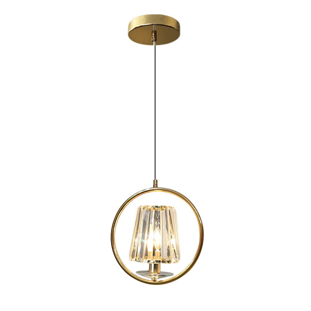 Suspension cristal doree pour illuminer votre table de salle a manger