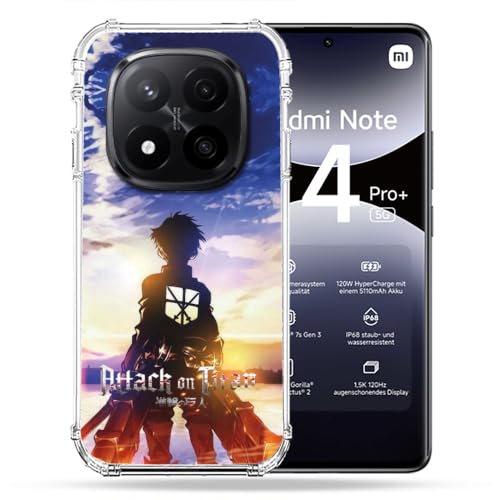 Coque Renforcée Redmi Note 14 Pro Plus 5G Antichoc Attaque des Titans