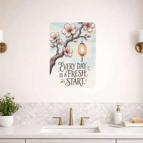 Image of Zesta Bathroom Decor Items Washroom Decor Tin Sign | Aesthetic Posters Wall Poster for Bedroom | Magnetic Cafe Decoration Items / Restaurant Decorations Items | Quirky Home Decor Bar Accent (Motivational (4))