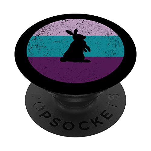 Animal Pet Retro Vintage Rabbit Camisa para mujeres y niñas PopSockets PopGrip Intercambiable