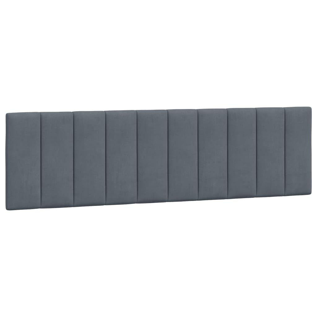 vidaXL Cabecero de Cama Acolchado Terciopelo Gris Oscuro 180 cm