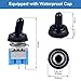 DMWD 10pcs Mini Latching Toggle Switch 2 Pins 2 Positions SPST On-Off Miniature Toggle Switch AC 6A/125V with Waterproof Cap for Car Boat Industrial (Blue Shell)