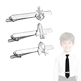 LONGHAO Klassische Krawattenklammern,Krawatte Klammer,Herren Krawattennadel,Krawattenklammer-Set FüR Hochzeiten,für Valentinstag,JubiläUm,Vatertagsgeschenk für Papa (Silber)