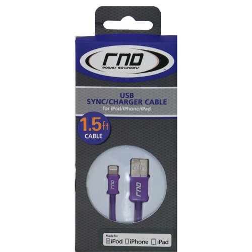 Rnd Power Solutions Power Solutions Apple Certified Lightning To Usb 1.5Ft Cable For Iphone (Xs, Max, Xr, X, 8, Plus, 7, Plus, 6, Plus, 6S, Plus) Ipad (Pro, Air, Mini) And Ipod (1.5 Feet/.5 Meter/Purple) #TOP1