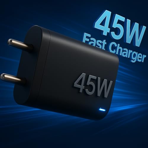 Image of 45W Type C Rapid Charger Adapter Compatible with Google Pixel 10 /10 Pro /10 Pro XL /9A / 9 Pro XL / 9 Pro /8 Pro /8 /3A Pro /2 | Laptop /Tablet /Chromebook & Support 30 W Other USB C Devices Quick Charge, Black