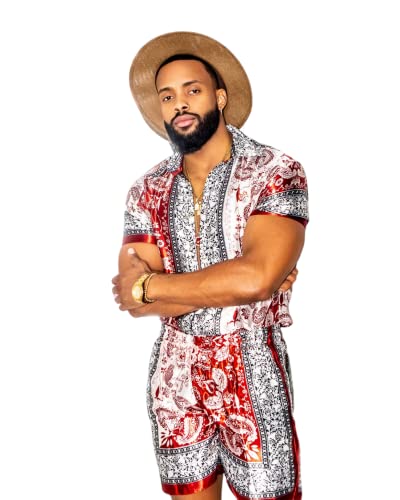 Ensemble en soie pour homme 100% soie motif baroque modèle Le Must taille XL