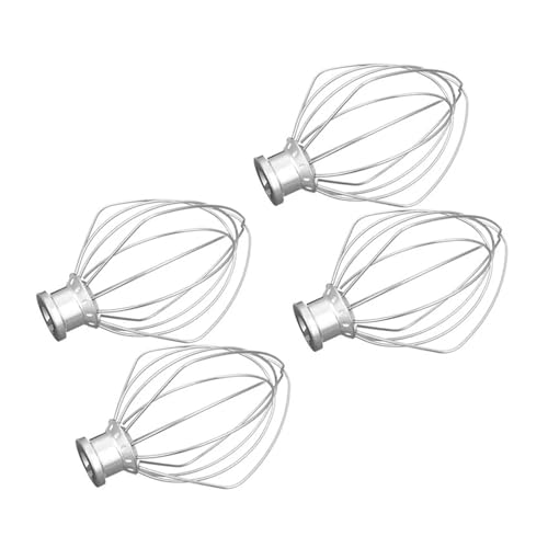 Paquete de 4 accesorios for batidora de alambre de acero inoxidable, Compatible con Kitchenaid, K45WW, batidor de globos for pastel de harina, agitador de crema de huevo conveniente