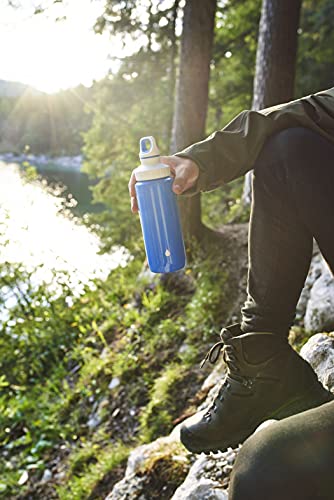 Emsa N30103 Drink2Go Light Steel Drinking Bottle 0.6 L Stainless Steel Screw Cap 100% Leak-Proof & Dishwasher Safe Blue - Image 4