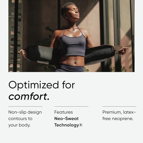 Sweet Sweat Waist Trimmer Toned Series - Premium Sweat Enhancing Fitness Belt for Women & Men - 5 Adjustable Sizes