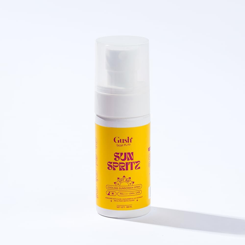 Sun Spritz SPF 50 Lightweight Refreshing Hydrating Liquid Sunscreen Spray Broad Spectrum UV Protection No White Cast Quick-Absorbing