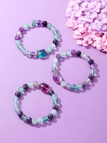 Jovivi Crystal Cat Bracelet for Women Men,8mm Natural Stone Beaded Bracelet Protection Healing Crystals Gemstones Stretch Bracelet Cat Jewelry Gifts for Good Luck,Money Attraction4