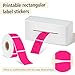 PALAIBEIQI 1x2 Inch Thermal Labels,500PCS Rectangle Stickers,Waterproof Removable Blank Stickers for Address,Jars,Freezer Containers & Pantry Organization,Fluorescent Pink