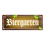 biergarten schild geschenk Hochwertiger Druck, glänzende Farben. Lieferung ohne Befestigungsmaterial. - Weitere Informationen und rechtliche Hinweise siehe Produktbeschreibung.