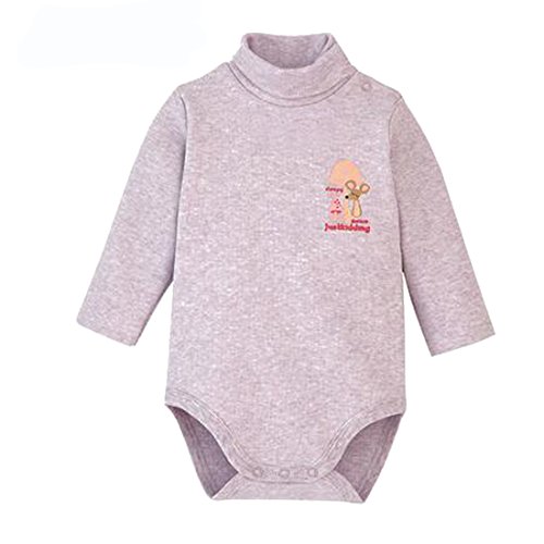 Blueleyu - Body - Souple - Manches Longues - Bébé (Fille) 0 à 24 Mois - Rose - L – vue 3