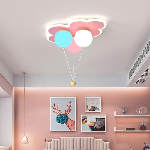 Lámpara de techo infantil de nube acrílica y globos regulable de 3000K a 6000K 2
