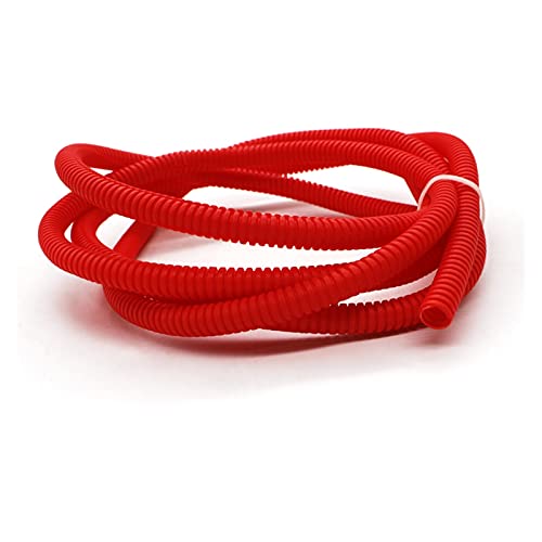 CXVFY 2m 4pcs Tube ondulé de 8mm-25mm Tube ondulé de voiture automobile ondulée tube tuyau d'isolant manutention carrelage carrosserie carton ondulé(Color:Rot)