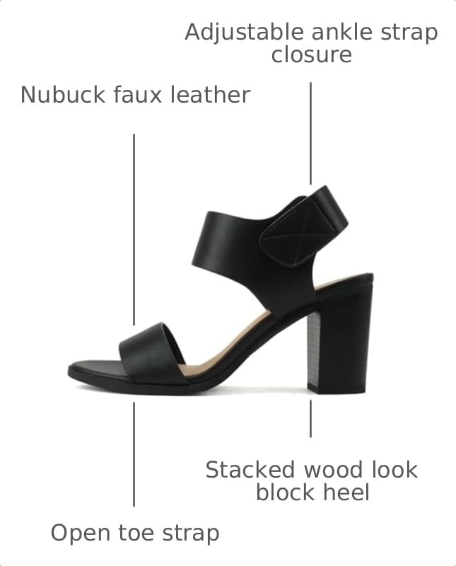 Image of Soda Wait-A ~ Women Open Round Toe Chunky Heel Ankle Strap High Heel Dress Sandals
