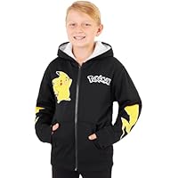 Pokémon Sudadera Cremallera Niños 7-14 Años, Pikachu Charizard