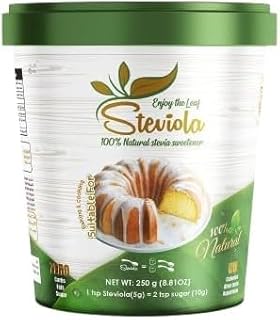 100% Natural Sweetener Powder Sugar Substitute Zero Calorie Extracted from Stevia Plant 250g 1 teaspoon equivalent to 2 teaspoons of sugar