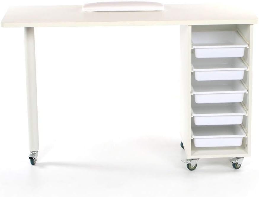 Urbanity Metro Nail Technician Scrivania Tavolo Salone Manicure Postazione  Bianco : Amazon.it: Bellezza