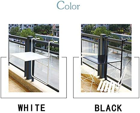 Mesa de varanda de parapeito de deck ajustável, mesa de varanda dobrável, mesa de corrimão suspensa,