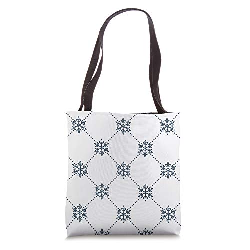 Floral Geometric Patterns Simple Elegant White & Black Tote Bag