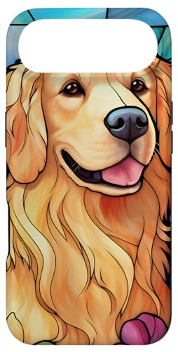 Golden Retriever Stained Glass Decor For Women Cute Dog �X�}�z�P�[�X iPhone Air �p