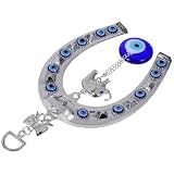 BESTOYARD Colgante Turco de Ojo Protector con Forma de Elefante, Hecho de Vidrio y Aleación, Resistente la Decoloración, Adecuado para Coche y Adorno del Hogar