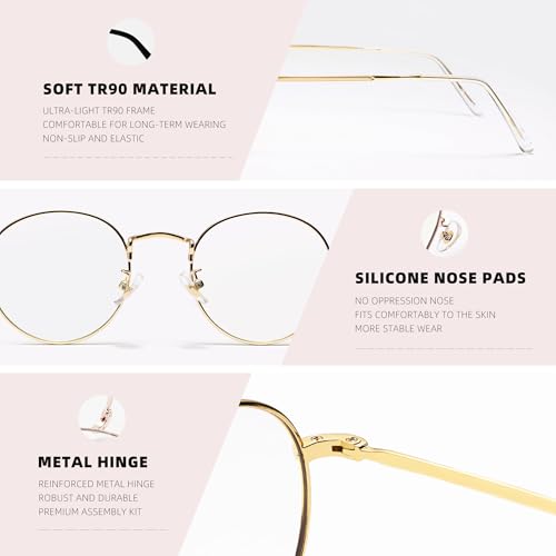 Image of KINGSEVEN Anti-Blue Light Glasses,Ultra-Light Frame Glasses For Men And Women, Prevent Eye Fatigue And UV Glare