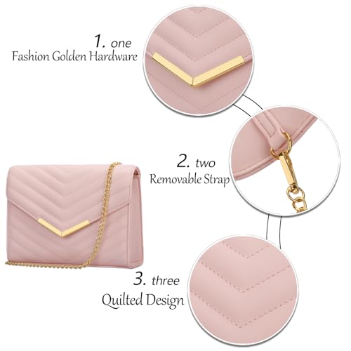 Image of KKXIU Women Formal Vegan Leather Evening Envelope Clutch Purses and Handbags for Party Wedding Prom Bridal