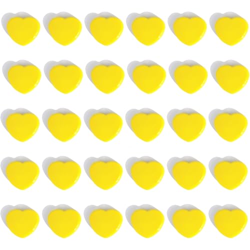 ZDZBLX Fridge Magnets, 30 Pack Strong Magnet, Mini Cute Heart-Shaped Yellow Magnets for Whiteboard Notice Board, Crafts