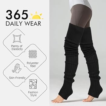 XEPST Beenwarmers voor dames, 2 paar gehaakte gebreide lange