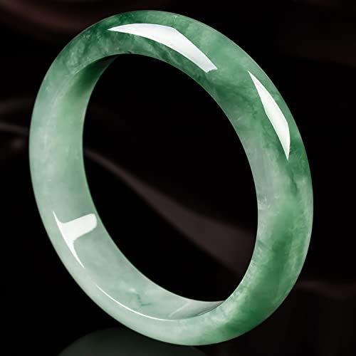 Bracelet en jade vert véritable 61-62 mm : le jonc rétro qui ne ternit jamais