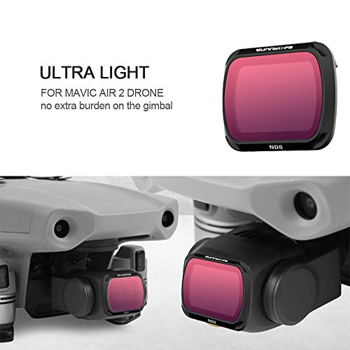 Filtro de lentes, Entweg para DJI Mavic Air 2 Drone 4pcs ND Conjunto de filtros de lentes ND4 ND8 ND