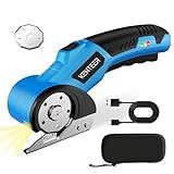 KENTEER ダンボールカッター電動カッター 充電式ハサミ 切断機 段ボール・布・皮革・カーペット対応 高効率ブラシレスモーター & タングステン鋼刃で長寿命｜LED作業灯 & 2000mAh大容量電池付き