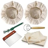 Matériaux de haute qualité, sûrs et sains : notre kit de cuisson à pain est fabriqué à partir de matériaux non toxiques et respectueux de l'environnement pour assurer la sécurité de vos aliments. La toile de boulangerie est fabriquée en toile de coton épaisse de qualité supérieure, résistante aux bouloches, qui est non seulement belle, mais aussi respirante. Cela permet à la pâte de respirer uniformément et de favoriser le processus de fermentation naturel du levain - Pour une cuisson sans souci lors du plaisir de délicieux plats.