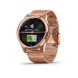 GARMIN(ガーミン) 腕時計 スマートウォッチ vivomove Luxe 18K Rose Gold PVD Milanese ユニセックス 010-02241-74