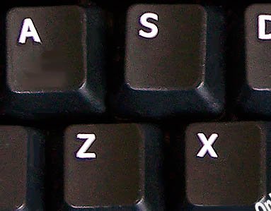 Pegatinas de teclado en inglés US con fondo negro para computadoras y laptops miniatura 1