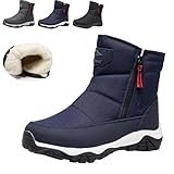 TYGHBN Men’s Waterproof Orthotic Winter Work Boots, Insulated Cold Protection, Non-Slip Durable Sole, All-Day Comfort (Blue,11.5)