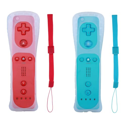 Wii Remote Controller, CAPES Wii Game Wireless Controller for Nintendo Wii/Wii U Console ï¼ˆRed and light blueï¼‰